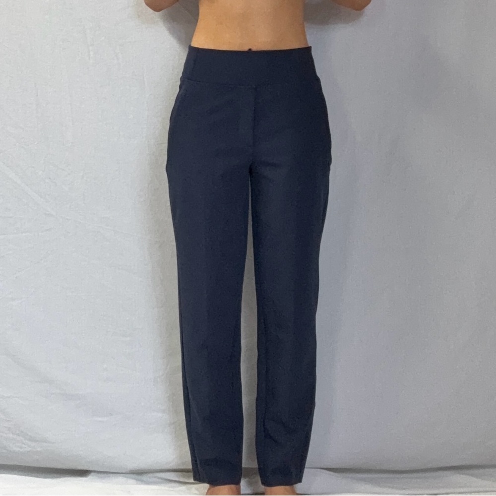 Women's Navy Straight-Leg Pants